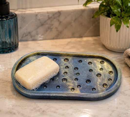 Midnight Aurora Resin Vanity Tray