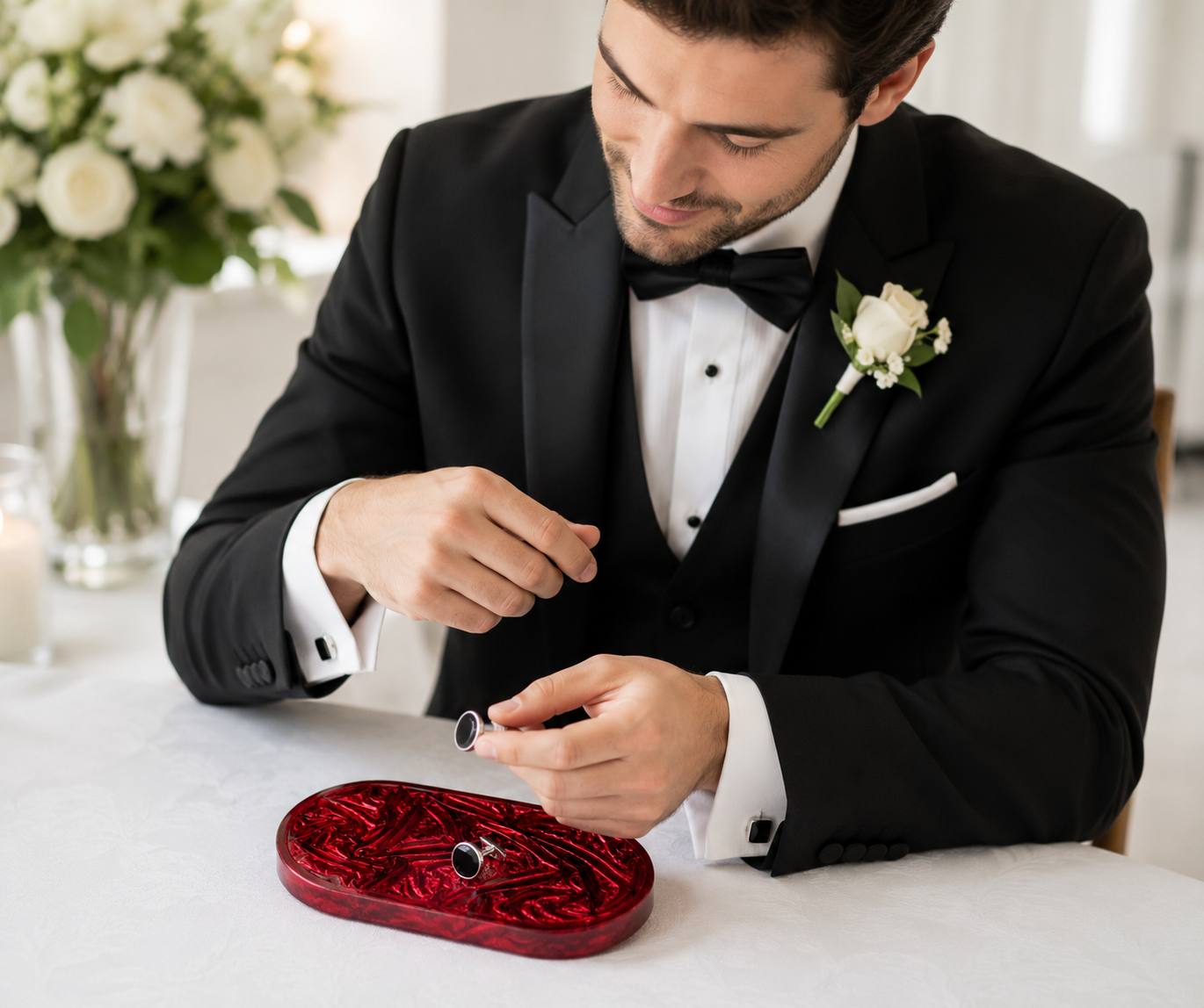 Crimson Luxe Resin Catchall Tray (Copy)