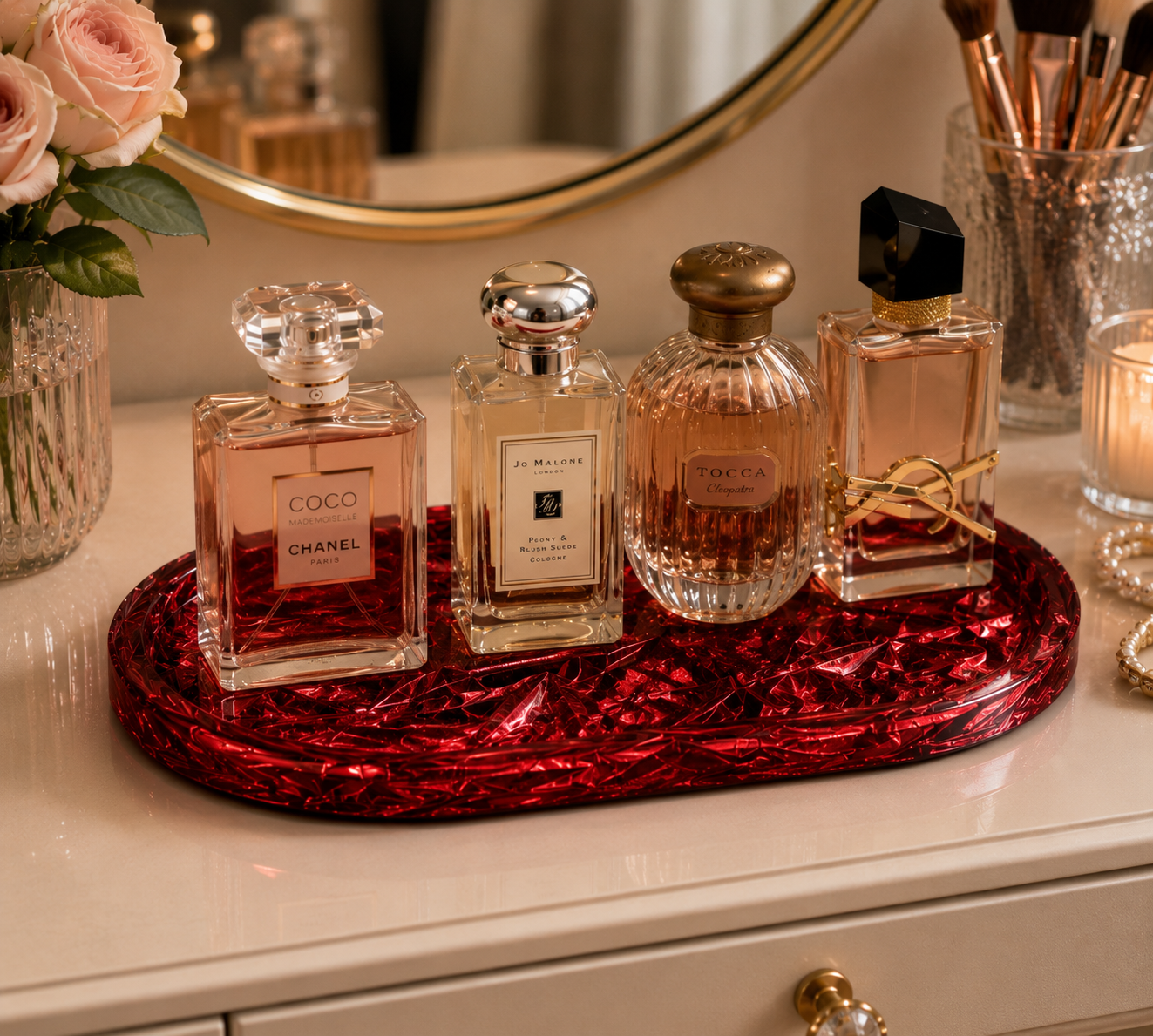 Crimson Luxe Resin Catchall Tray (Copy)