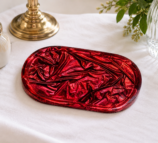 Crimson Luxe Resin Catchall Tray (Copy)
