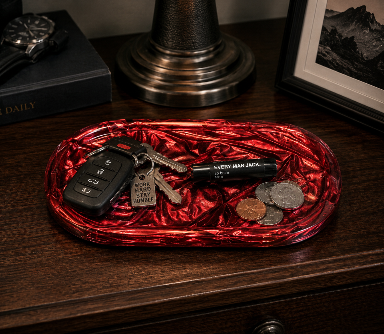 Crimson Luxe Resin Catchall Tray (Copy)